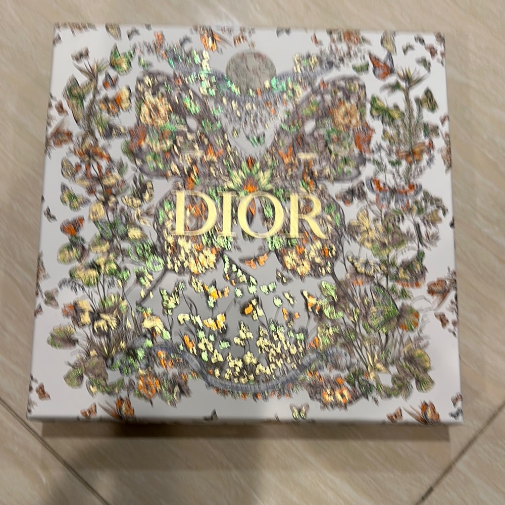 Dior Gold and Multicolor Floral Box